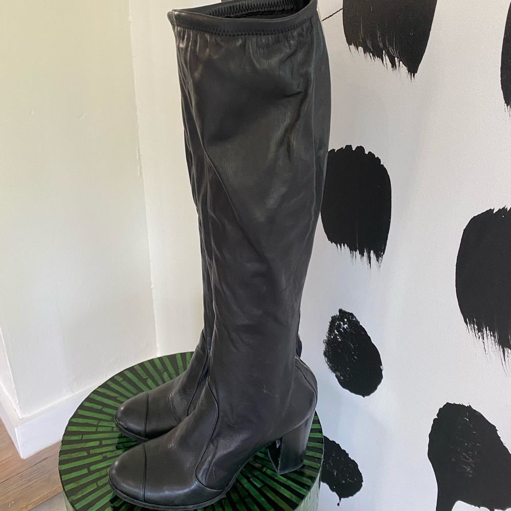 CHANEL Cap Toe Knee High Boots 10.5/40.5